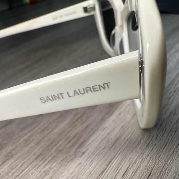 SAINT LAURENT CATE EYE IVORY SUNGLASSES SL 423 - Picture 7 of 12